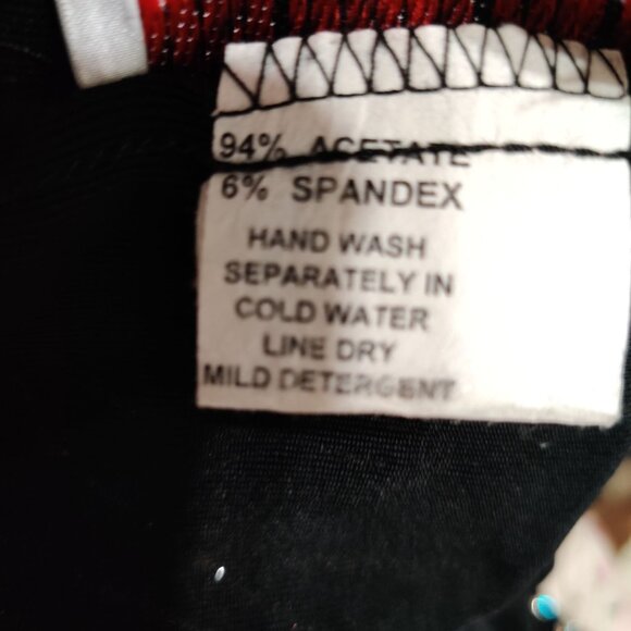 Amanda XL Vintage Black Metallic Abstract Print Tunic Blouse Long Sleeve USA - Picture 7 of 11